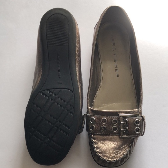 MARC Fisher Womens Karynee Leather Buckled Slip On Loafer Flats Size 7.5 - Picture 4 of 5